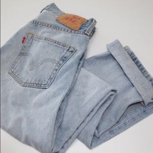 vintage Levi’s 501 light wash denim